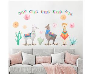 Cute Three Sheep Wall Stickers Decals (Size 80cm x 46cm)