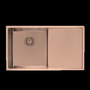 D'LUCCI Copper Single Bowl Sink With Drainer Inset / Undermount