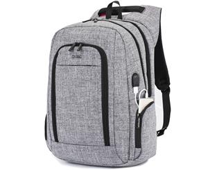 DTBG Unisex 17.3 Inch Durable Travel Business Backpack-Grey