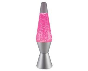 Diamond Glitter Lamp - Silver/Pink