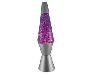 Diamond Glitter Lamp - Silver/Purple