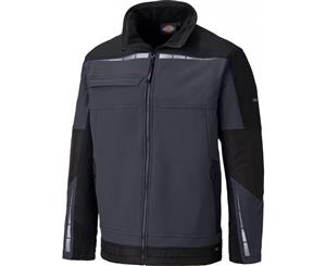 Dickies Mens Pro Polyester Reflective Softshell Workwear Jacket - Grey/Black