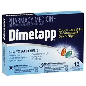 Dimetapp Day & Night PE Cough 48 Liquid Capsules