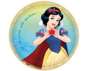 Disney Princess Once Upon A Time Round Snow White Lunch Cake Dessert Plates 8 Pack