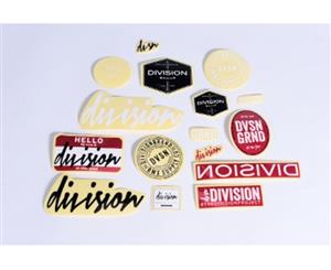 Division BMX Genuine Sticker Pack - Self Adhesive Assorted Stickers Pack