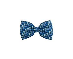 Dobell Mens Blue Multi Spot Bow Tie Pre-Tied