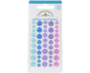 Doodlebug Sprinkles Adhesive Glitter Enamel Dots 45 pack - Winter Assortment Winter Wonderland