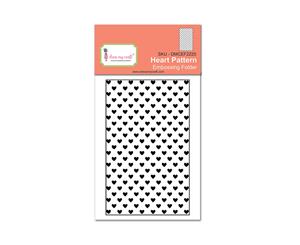 Dress My Craft Embossing Folder 3in x 4.75in Heart Pattern