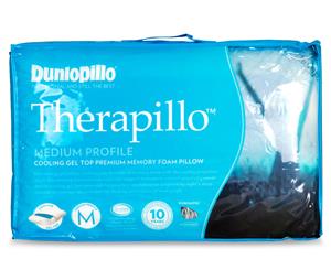 Dunlopillo Therapillo Medium Profile Cooling Gel Top Premium Memory Foam Pillow