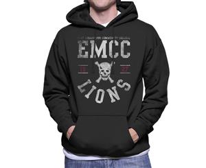 East Mississippi Community College Light Lions Skull Logo Men's Hooded Sweatshirt - Black