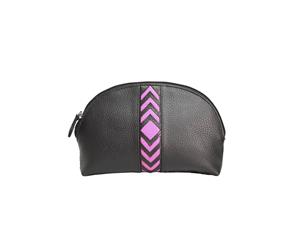 Eastern Counties Leather Womens/Ladies Becky Chevron Detail Make Up Bag (Fuchsia) - EL113