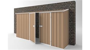 EasyShed D3808 Off The Wall Garage Shed - Pale Terracotta