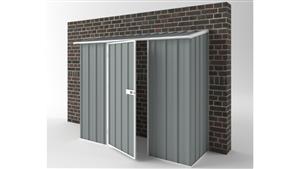 Easyshed S2308 Off The Wall Garden Shed - Armour Grey