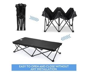 Elevated Pet Folding Bed Black-L size