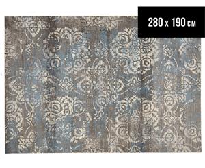 Emerald City 280x190cm Himalaya Digital Print Soft Acrylic Rug - Grey