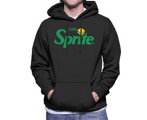 Enjoy Sprite 90s Lemon Logo Men's Hooded Sweatshirt - Black