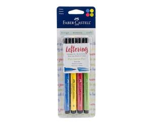 Faber Castell - Mix & Match PITT Artist Brush Pens 4 pack Primary