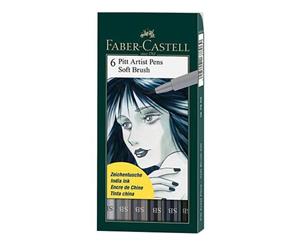 Faber-Castell - Pitt Artist Colour Wallet Set 6 Pack Shades Of Grey