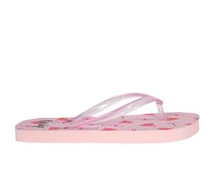 Flamingo Gossip Girls Flamingo Print Thong Flip Flop Spendless - Pink