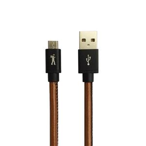 Flea Market Tanery Micro USB Cable 1m PU Leather (Tan)