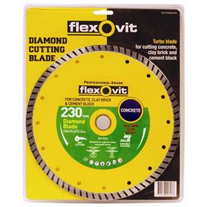 Flexovit 230 x 25.4/22.2mm Turbo Standard Diamond Cutter Blade