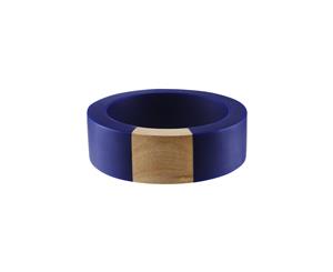 Florence Broadhurst Circles And Squares Block Bangle With Matte Blue Finish