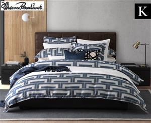 Florence Broadhurst King Quilt Cover Set - Steps Navy