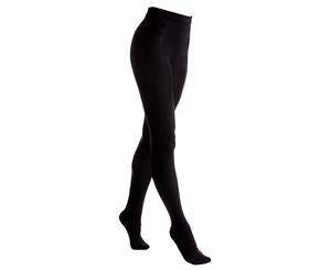 Floso Ladies/Womens Black Brushed Thermal Fleece Tights (1 Pair) (Black) - W233