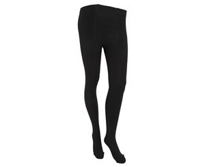 Floso Womens/Ladies Plain Thermal Tights With Brushed Inner (0.5 Tog) (Black) - T157