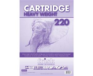 Frisk Heavy Weight Cartridge Paper 220gm A4 25s (Pad)