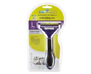 Furminator Long Hair Large Cat Deshedding Brush Metallic