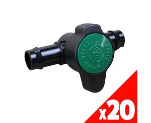 GREEN BACK VALVE 19mm Low Dens. Fittings Garden Water Irrigation 45525 BAG of 20