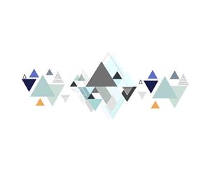 Geometric Triangle Wall Stickers Decoration (Size 150cm x 60cm)