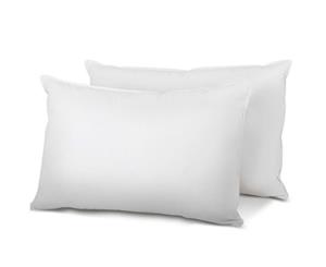 Giselle Bedding Pillow Duck Down Feather Pillows Twin Pack Cotton Cover Hotel