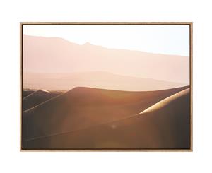 Gold Dunes canvas art print - 75x100cm - Timber Look Shadow Box Frame