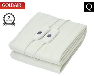 Goldair Select Queen Bed Tie Down Electric Blanket - White