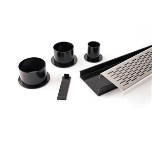 Grates 2 Go 1250mm Black Brick Pattern Shower Grate Modular Kit