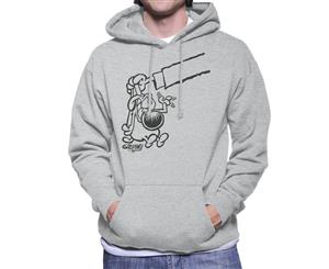 Grimmy Bad Dog Men's Hooded Sweatshirt - Heather Grey