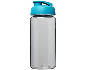 H2o Octave Tritan 600Ml Flip Lid Sport Bottle (Transparent/Aqua) - PF2857