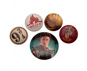 Harry Potter Button Badge Set (Pack Of 5) (Multicoloured) - TA4069