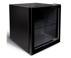 Husky 50L Glass Door Fridge in Black