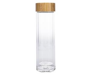 Hydro2 Togo Double Wall Glass Water Bottle 400ml Clear