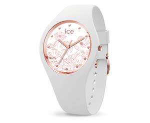 ICE Flower Collection Rose Gold Case 34mm (S) White Dial White Strap