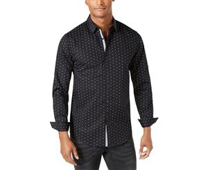 INC Mens Printed Slim Fit Button-Down Shirt