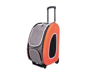 Ibiyaya EVA 4-in-1 Combo pet Carrier on Wheels Tangerine