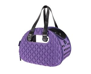 Ibiyaya Foldable Pet Carrier Bag Diamond Deluxe Purple