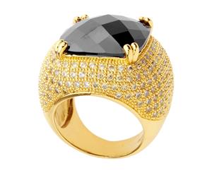 Iced Out Bling Micro Pave Ring - ROSE CUT gold