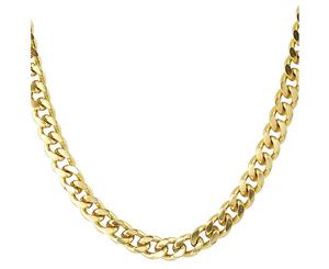 Iced Out Stainless Steel Curb Chain - CUBAN 8mm gold