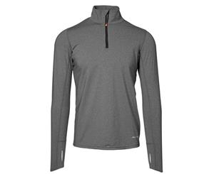 Id Mens Warm Long Sleeve Training Jersey Sweatshirt (Grey Melange) - ID318