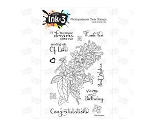 Ink On 3 - Lilac Dreams 4x6 inch Clear Stamp Set